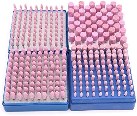 100pcs Abrasive Stone Points Polishing Grinding Head Electric Drill Bit Wheel For Rotary Accessories Power Tools,10mm,Cylinder