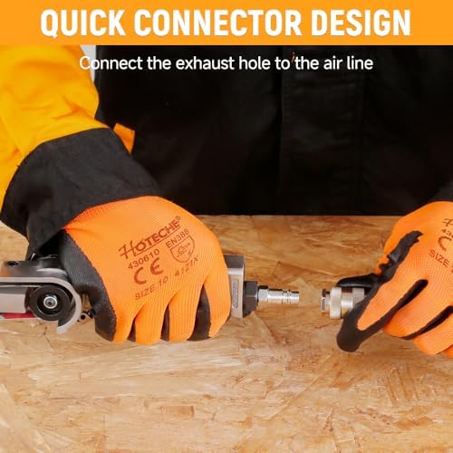 Hoteche 3/8" x 13" Air Belt Sander, High Speed Pneumatic Belt Sander, Professional Finger Sander for Spot Weld Removal, Grinding & Polishing in Narrow Spaces