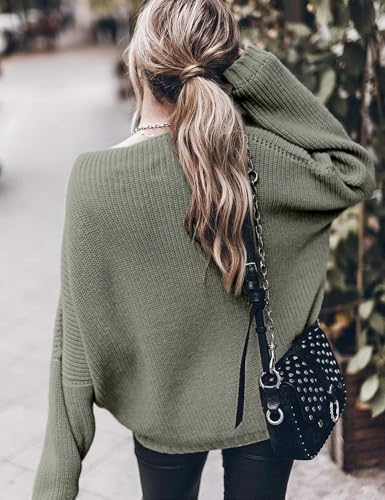 Womens Oversized Sweaters Loose Solid Casual Long Sleeve Mock Neck Knitted Jumper Tops