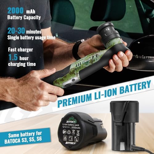 BATOCA S5 Cordless Mini Car Polisher Buffer Sander Rotary & Dual Action