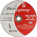 Mercer Industries 616010 - 4" x .045 x 3/8" Type 1 Black Lightning Cut-Off Wheels for Metal (50 pack)