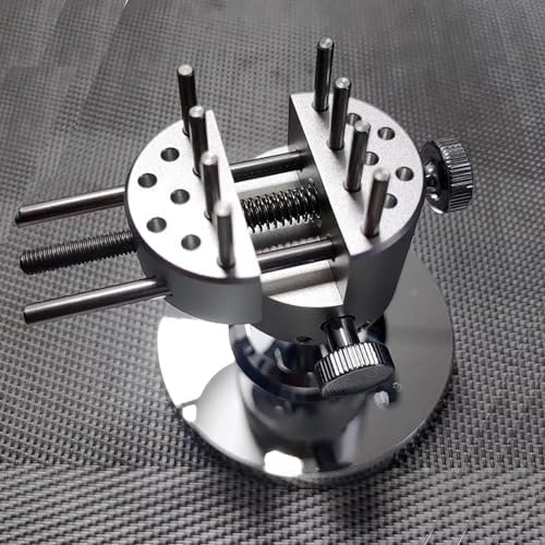 Mini Profile Bench Vise, 360° Rotatable Clamp Vise Work Table for Warhammer 40K Action Figure, Military Figure, Gundam Model, Silver, TQ-01