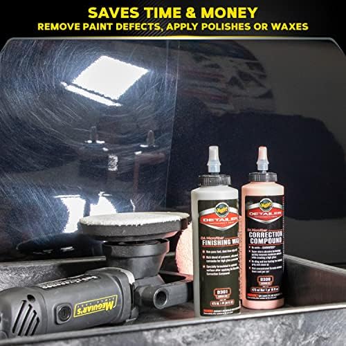 Meguiar's MT300 Variable Speed Dual Action Polisher, Professionally Designed Car Scratch Remover and Car Polisher with Digital Torque Management, 1 Count