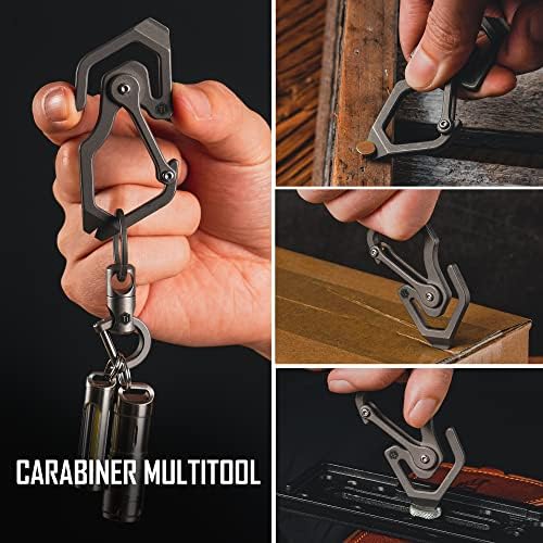 KeyUnity Titanium Carabiner Keychain Multitool Tool