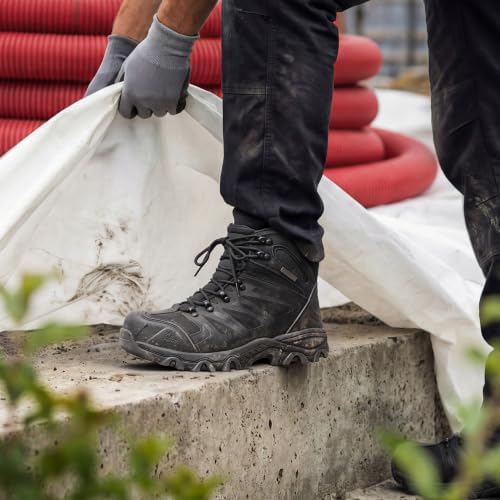 NORTIV 8 Waterproof Steel Toe Work Boots for Men