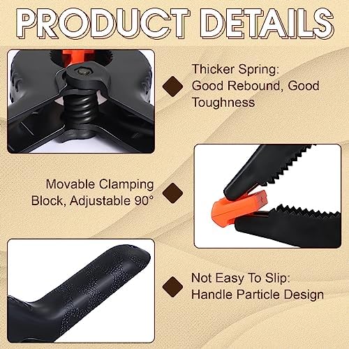 Tanlade 50 Pcs 6'' Spring Clamps Bulk Heavy Duty Spring Clips with Jaw Opening Backdrop Clips Clamps for Backdrop Stand Nylon Plastic Woodworking Clamps for Crafts Photography Art DIY