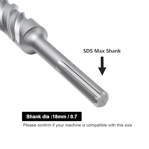 5/8 x 31 inch SDS Max Rotary Hammer Drill Bit, 16x800mm Carbide Tip Masonry Drill Bit,Concrete Drill Bit for Masonry, Brick, Stone, Concrete (Length :800mm / 31 inch, 16mm (5/8 in) Diameter)