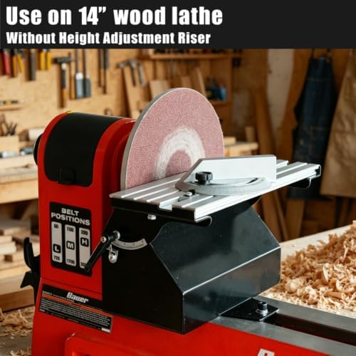 Lathe Mounted Disc Sander for 14 inch and 16 inch Woodtuning Lathe with Thread 1"X8TPI, Sanding Accessory, 9 inch Disc Sander.