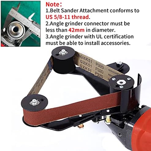 Belt Sander Attachment Grinder YSJWAER - Adapter Angle Grinder Sanding Attachment Polisher 5/8-11 Thread