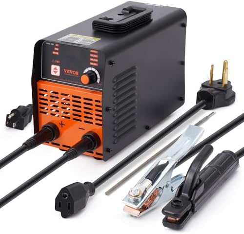 VEVOR Stick Welder, 200Amp 2 in 1 ARC/Lift Tig Welder Machine 110/220V with Hot Start Arc Force Anti-Stick