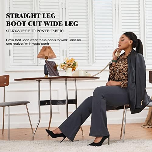 DGD Wrinkle-Free Stretch Dress Pants Plus Size for Women Pull-on Pant Ease into Comfort Office Pant