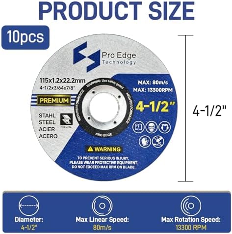 10 Pcs Premium Cut Off Wheels 4-1/2" for Angle Grinder