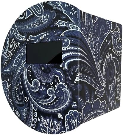 WoahBros Pancake Welding Hood | Carbon Fiber Lightweight Welding Helmet, Fits 2x4 Cheater Lens (Not Included) | Paisley