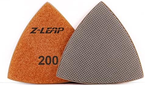 Diamond Triangular Sanding Polishing Pads for Oscillating Tools Sandpaper Sheet Discs 3"(80mm) 200 Grit