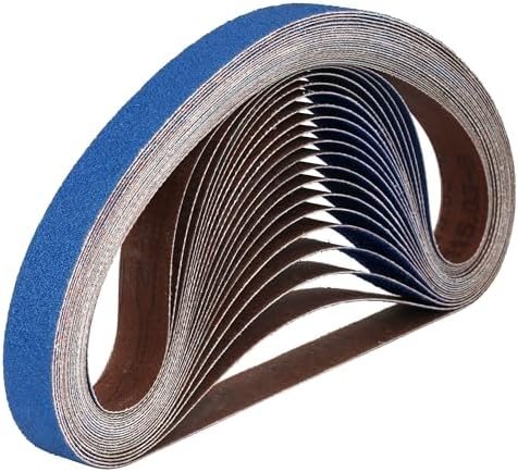 1 x 30 Inch Zirconia Sanding Belts, 20Pcs 5 Each of 40/60/80/120 Grits