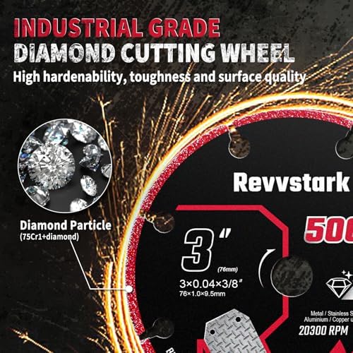 3 Inch Cut Off Wheel Diamond Cutting Wheel for Metal 3/8" Arbor