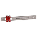 Woodpeckers Paolini Pocket Rule, Stainless Steel, 200mm, Metric Woodworking Ruler, Sliding Stop, Vertical End Scale, Scribing Notch, Engraved Scale