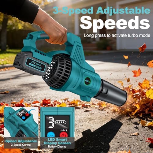 Battery Leaf Blower 750 CFM, Leaf Blower Cordless with 2 x 5.5Ah Battery