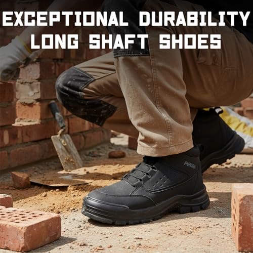 Furuian Steel Toe Boots for Men Women Lightweight Work Boots Pioneer Series
