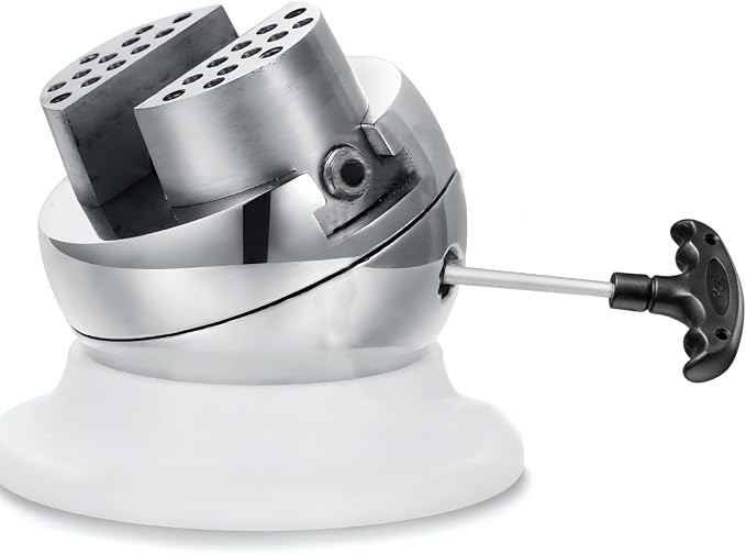 DZQ 3"32PCS Ball Vise Engraving Setting Tool 360°Rotation Bench Vise(White)