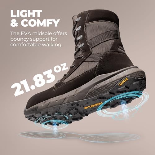 NORTIV 8 Men's Composite Toe Work Boots Side Zipper