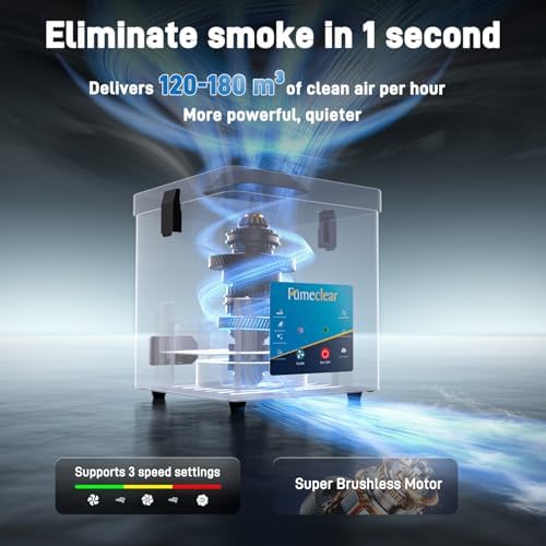 FC-2001A Solder Fume Extractor, 2-in-1 H13 HEPA Activated Carbon