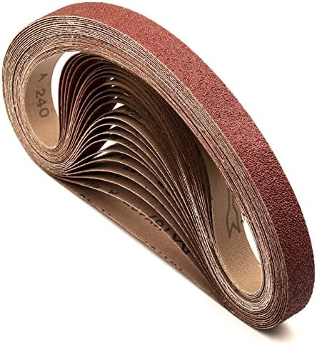 1 x 42-Inch Aluminum Oxide Sanding Belts, 40/80/120/240 Assorted Grits Abrasive Sandpaper for Belt Sander, 24 Pack