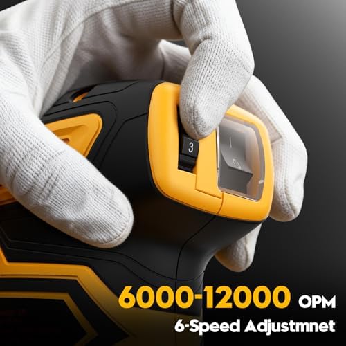 Cordless Random Orbital Sander for Dewalt 20V Battery, Yellow