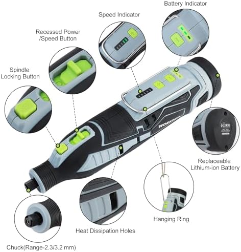 WORKPRO 12V Cordless Rotary Tool Kit for DIY Crafts