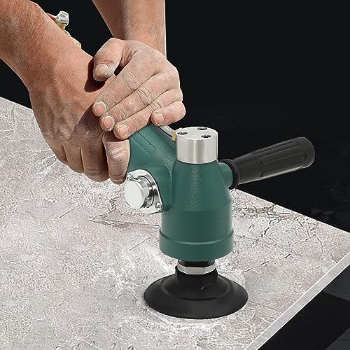 4 In Air Grinder, 700W Pneumatic Polisher Hand Sanding Tool Pneumatic Air Wet Stone Polisher Grinder Concrete Polishing Machine with Exhaust Holes for Buffed Marble Painted Furniture(4Inch,700W)