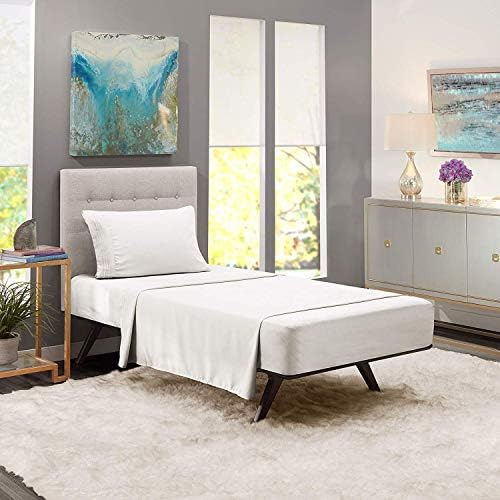 1200 Thread Count TWIN Size EXTRA LONG, Egyptian 3pc Bed Sheet Set, Deep Pocket, WHITE