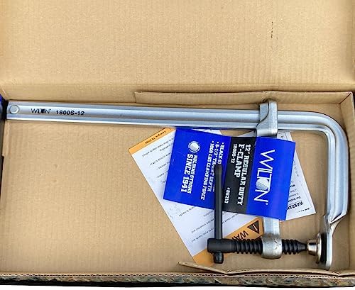 Wilton Regular-Duty F-Clamp, 12" Opening, 5-1/2" Throat, 1800 Lbs. Clamping Force (Model 1800S-12)