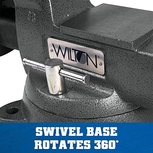 Wilton Mechanics Bench Vise, 8" Jaw Width, 8-1/4" Jaw Opening, 4-3/4" Throat (Model 748A)
