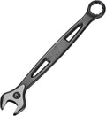 HARFINGTON Combination Wrench 14mm Metric Extra Long 12-Point Box and Open End Carbon Steel Double Ended Industrial Grade Spanner for Automotive Furniture Machinery DIY Repair, Black