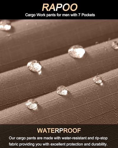 Mens Cargo Pants Ripstop Breathable Tactical Hiking Pants with 7 Pockets