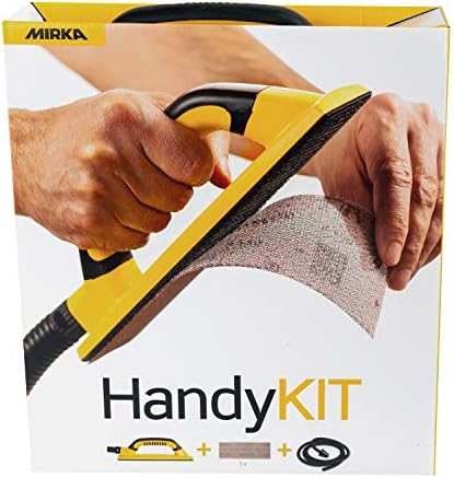 Mirka Handy Drywall Sanding Block Kit, 13 ft Hose, 5 Abranet Sheets, 3x9 In