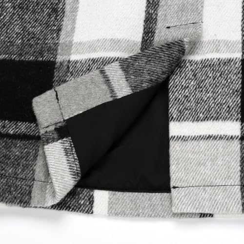 IDEALSANXUN Plaid Skirts for Women Fall Winter Knee Length Pencil Wool Skirt with Slit