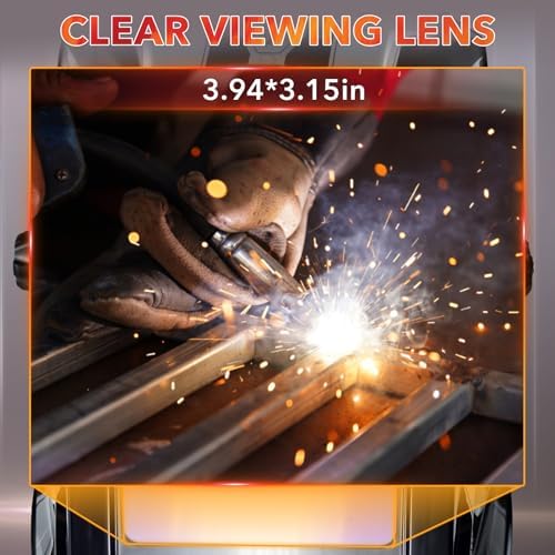 Large Viewing Welding Helmet Auto Darkening Welding Hood with Light