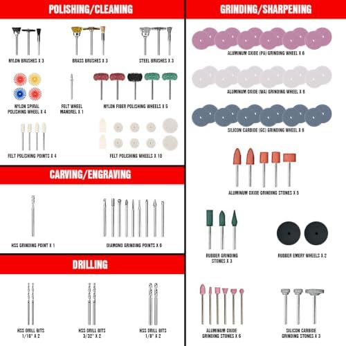 EWORK 448PCS Mini Rotary Tool, 5-Speed Rotary Tool Kit for DIY Enthusiasts