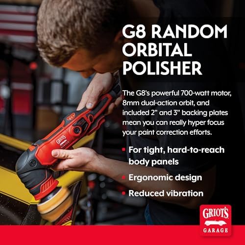 Griot's Garage G8 Orbital Polisher for Car Polishing and Detailing, 10908
