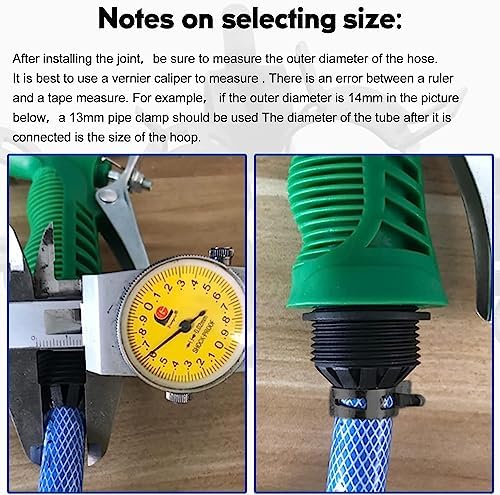 30pcs 0.43" ID Constant Tension Band Hose Clamps, 11mm Spring Band Type Action Hose Clamp Manganese Steel Fuel Line Clamp Low Pressure Air Clip Clamp for Fuel Hose Line Water Pipe Air Tube black