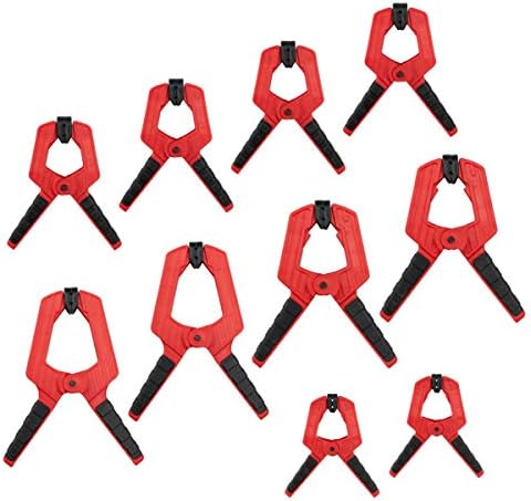 POWERTEC 71625 Heavy Duty Spring Clamp Set from 2" - 4" | 10 Clamps w/ 4 Assorted Sizes