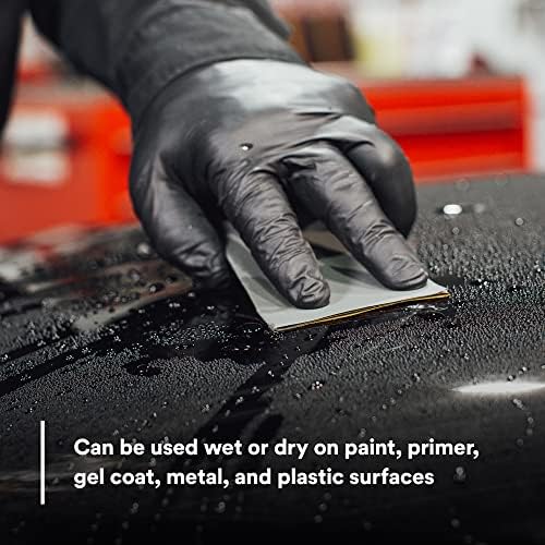 3M Wetordry Abrasive Sheet, 401Q, 02021, 1000+ Grade, 5 1/2 in x 9 in