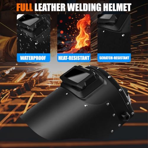 Chopped Top Welding Hood,2x4 1/4 Variable Shade 10 Welding Mask