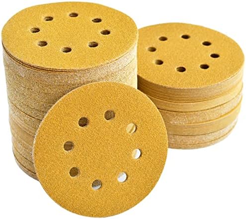 5-Inch 8-Hole Hook and Loop Sanding Discs 80 Grit, 200-Pack