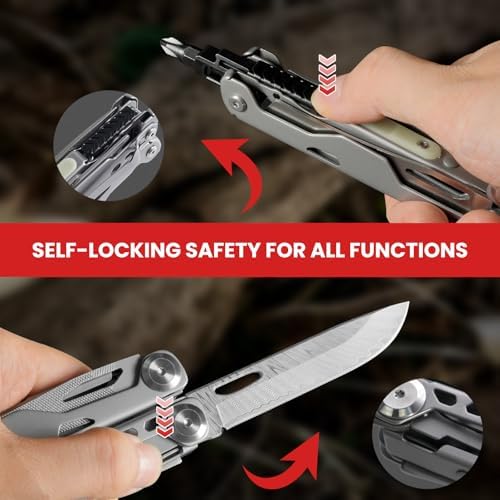 29-in-1 Multitool Pliers, Full-size, EDC Knife, Stainless Steel