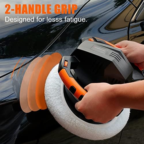 THINKWORK Buffer Polisher,10 Inch Car Polisher Sets, 6 Variable Speed