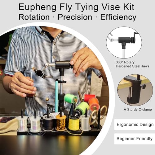 Aventik MicroGrip II Generation Rotary Fly Tying Vise – Complete Vise, Tools & Materials for Professional-Quality Flies (MicroGrip Pro Kit)