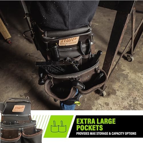 AWP Tool Belt Tool Rig, Durable Premium Utility Belt Organizer for Men & Women, Utility Work, Electrician, Mechanic