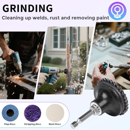 170PCS 2 Inch Die Grinder Sanding Disc Set with 1/4 Inch Shank